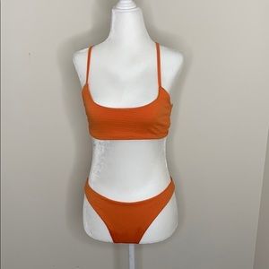 Prettylittlething Two piece orange bathing suit